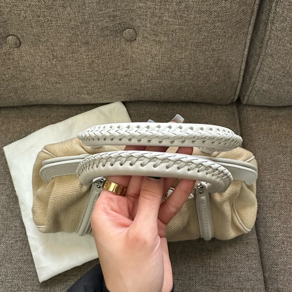 Vintage Dior “My Dior frame” raffia blend satchel - Picture 6 of 15